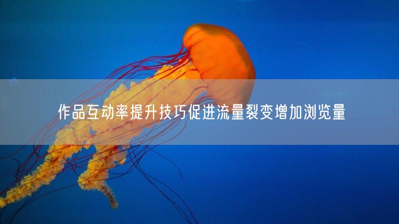 作品互动率提升技巧促进流量裂变增加浏览量