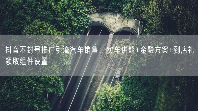 抖音不封号推广引流汽车销售：实车讲解+金融方案+到店礼领取组件设置
