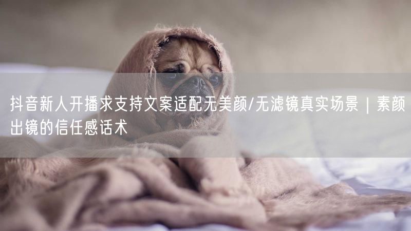抖音新人开播求支持文案适配无美颜/无滤镜真实场景｜素颜出镜的信任感话术