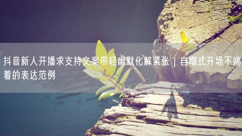 抖音新人开播求支持文案带轻幽默化解紧张｜自嘲式开场不端着的表达范例
