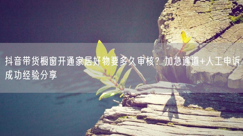 抖音带货橱窗开通家居好物要多久审核？加急通道+人工申诉成功经验分享
