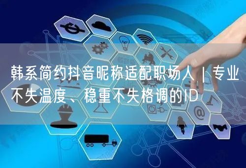 韩系简约抖音昵称适配职场人｜专业不失温度、稳重不失格调的ID