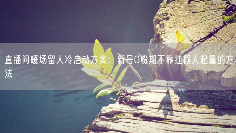 直播间暖场留人冷启动方案：新号0粉期不靠挂假人起量的方法