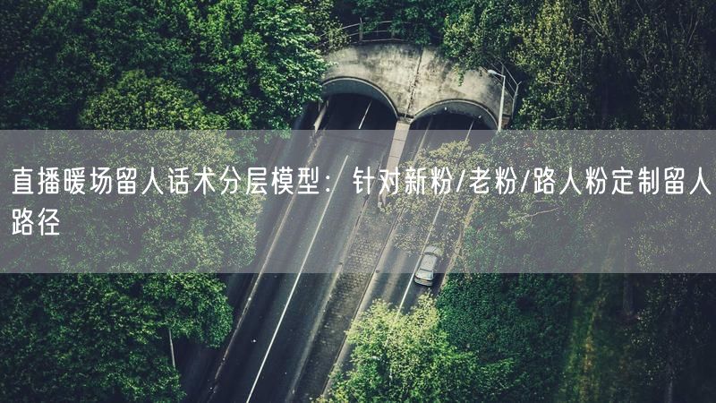 直播暖场留人话术分层模型：针对新粉/老粉/路人粉定制留人路径