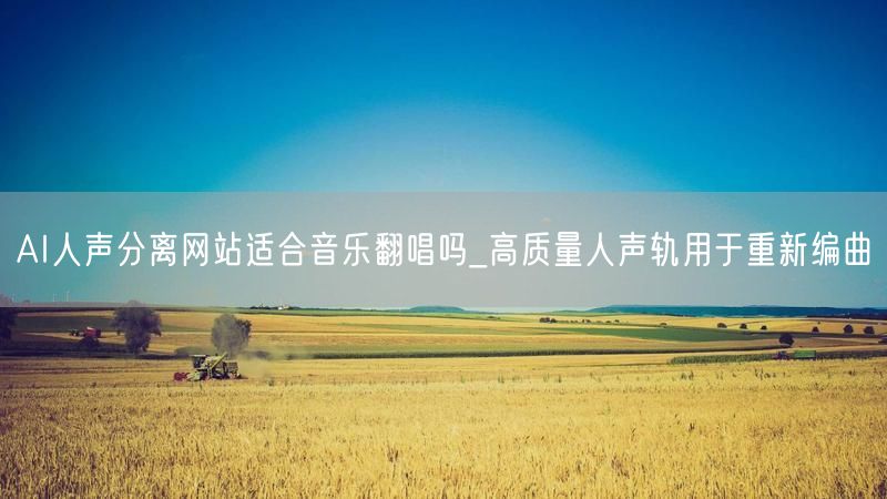 AI人声分离网站适合音乐翻唱吗_高质量人声轨用于重新编曲
