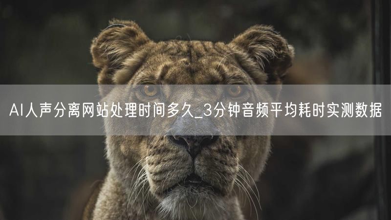 AI人声分离网站处理时间多久_3分钟音频平均耗时实测数据