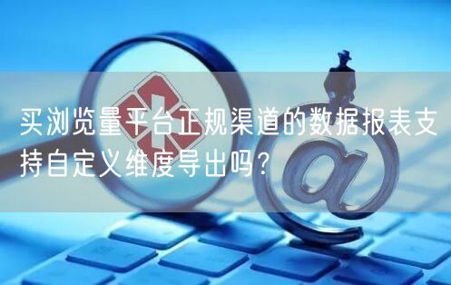 买浏览量平台正规渠道的数据报表支持自定义维度导出吗？