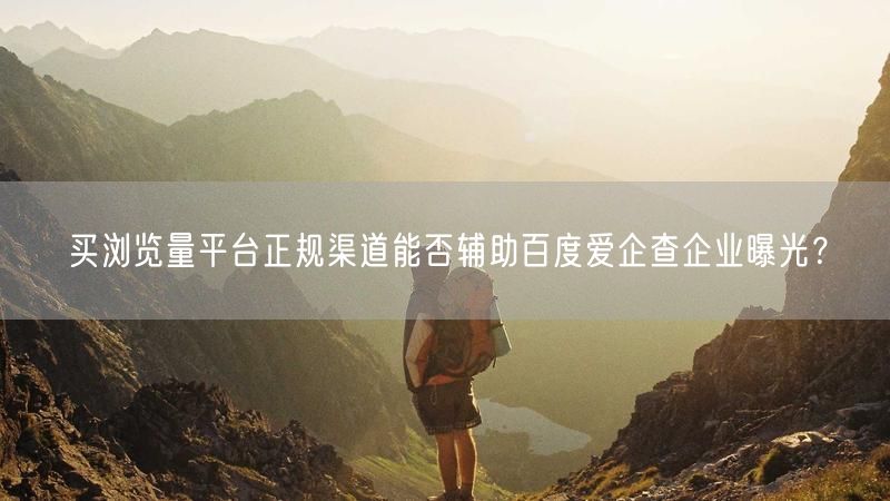 买浏览量平台正规渠道能否辅助百度爱企查企业曝光？