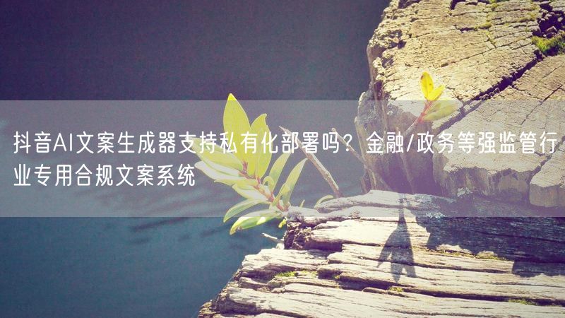 抖音AI文案生成器支持私有化部署吗？金融/政务等强监管行业专用合规文案系统